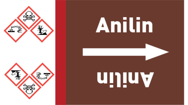 Kennzeichnungsband Anilin braun/weiß bis Ø 50 mm 33 m/Rolle