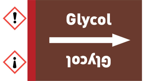 Kennzeichnungsband Glycol braun/weiß bis Ø 50 mm 33 m/Rolle