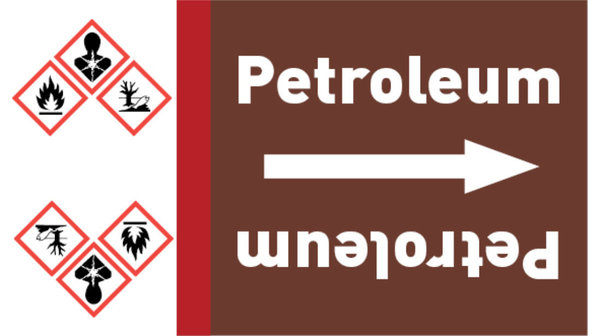Kennzeichnungsband Petroleum braun/weiß bis Ø 50 mm 33 m/Rolle