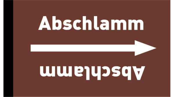Kennzeichnungsband Abschlamm braun/weiß bis Ø 50 mm 33 m/Rolle