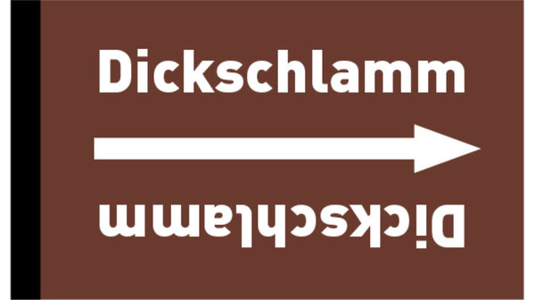 Kennzeichnungsband Dickschlamm braun/weiß bis Ø 50 mm 33 m/Rolle