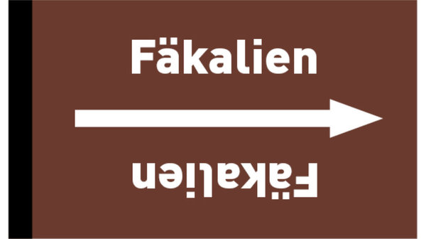 Kennzeichnungsband Fäkalien braun/weiß bis Ø 50 mm 33 m/Rolle