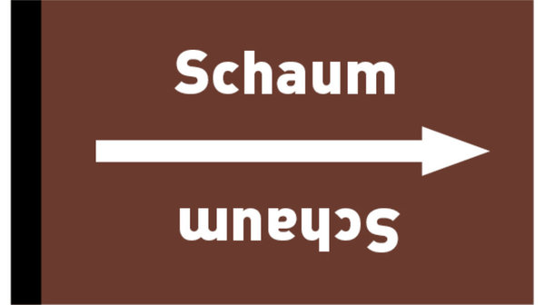 Kennzeichnungsband Schaum braun/weiß bis Ø 50 mm 33 m/Rolle