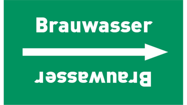 Kennzeichnungsband Brauwasser grün/weiß bis Ø 50 mm 33 m/Rolle