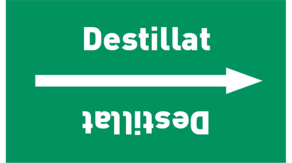 Kennzeichnungsband Destillat grün/weiß bis Ø 50 mm 33 m/Rolle