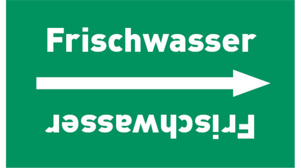 Kennzeichnungsband Frischwasser grün/weiß bis Ø 50 mm 33 m/Rolle