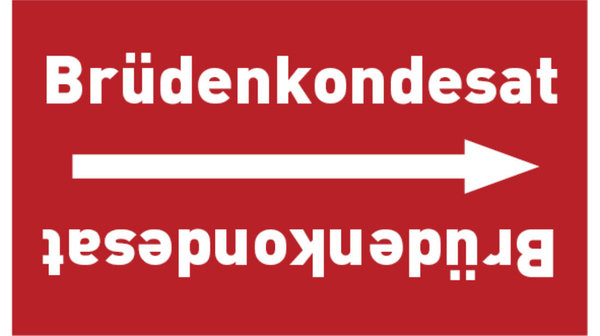 Kennzeichnungsband Brüdenkondesat rot/weiß bis Ø 50 mm 33 m/Rolle