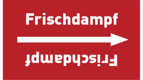 Kennzeichnungsband Frischdampf rot/weiß bis Ø 50 mm 33 m/Rolle