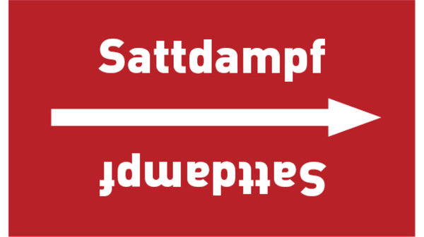 Kennzeichnungsband Sattdampf rot/weiß bis Ø 50 mm 33 m/Rolle