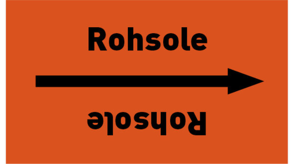 Kennzeichnungsband Rohsole orange/schwarz bis Ø 50 mm 33 m/Rolle