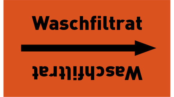 Kennzeichnungsband Waschfiltrat orange/schwarz bis Ø 50 mm 33 m/Rolle