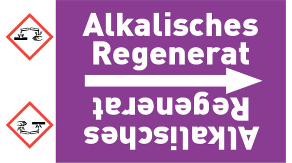 Kennzeichnungsband Alkalisches Regenerat violett/weiß bis Ø 50 mm 33 m/Rolle