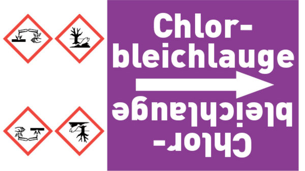 Kennzeichnungsband Chlorbleichlauge violett/weiß bis Ø 50 mm 33 m/Rolle