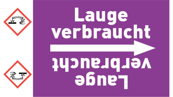 Kennzeichnungsband Lauge verbraucht violett/weiß bis Ø 50 mm 33 m/Rolle