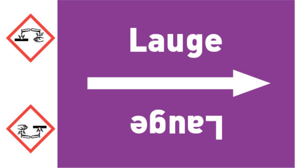 Kennzeichnungsband Lauge violett/weiß bis Ø 50 mm 33 m/Rolle