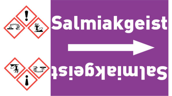 Kennzeichnungsband Salmiakgeist violett/weiß bis Ø 50 mm 33 m/Rolle